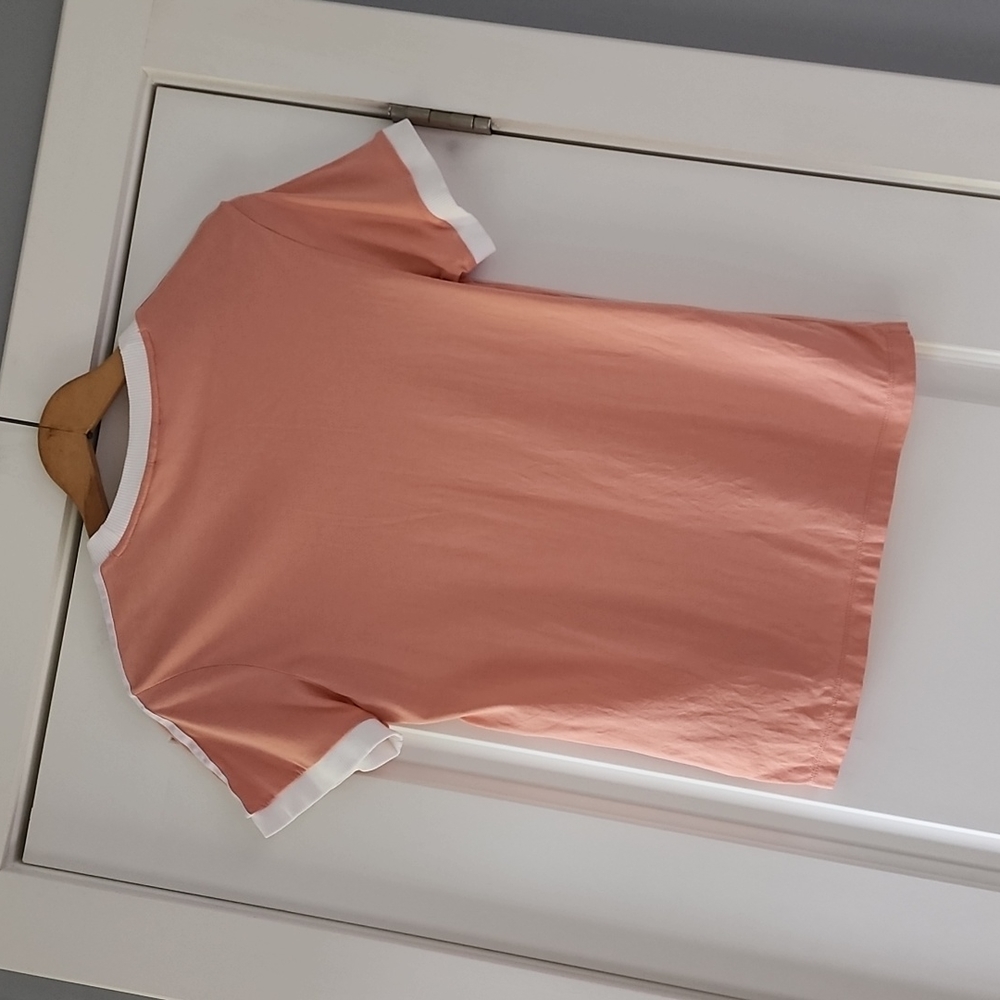 Adidas peach/orange with 3 white stripes t-shirt! - Picture 7 of 7
